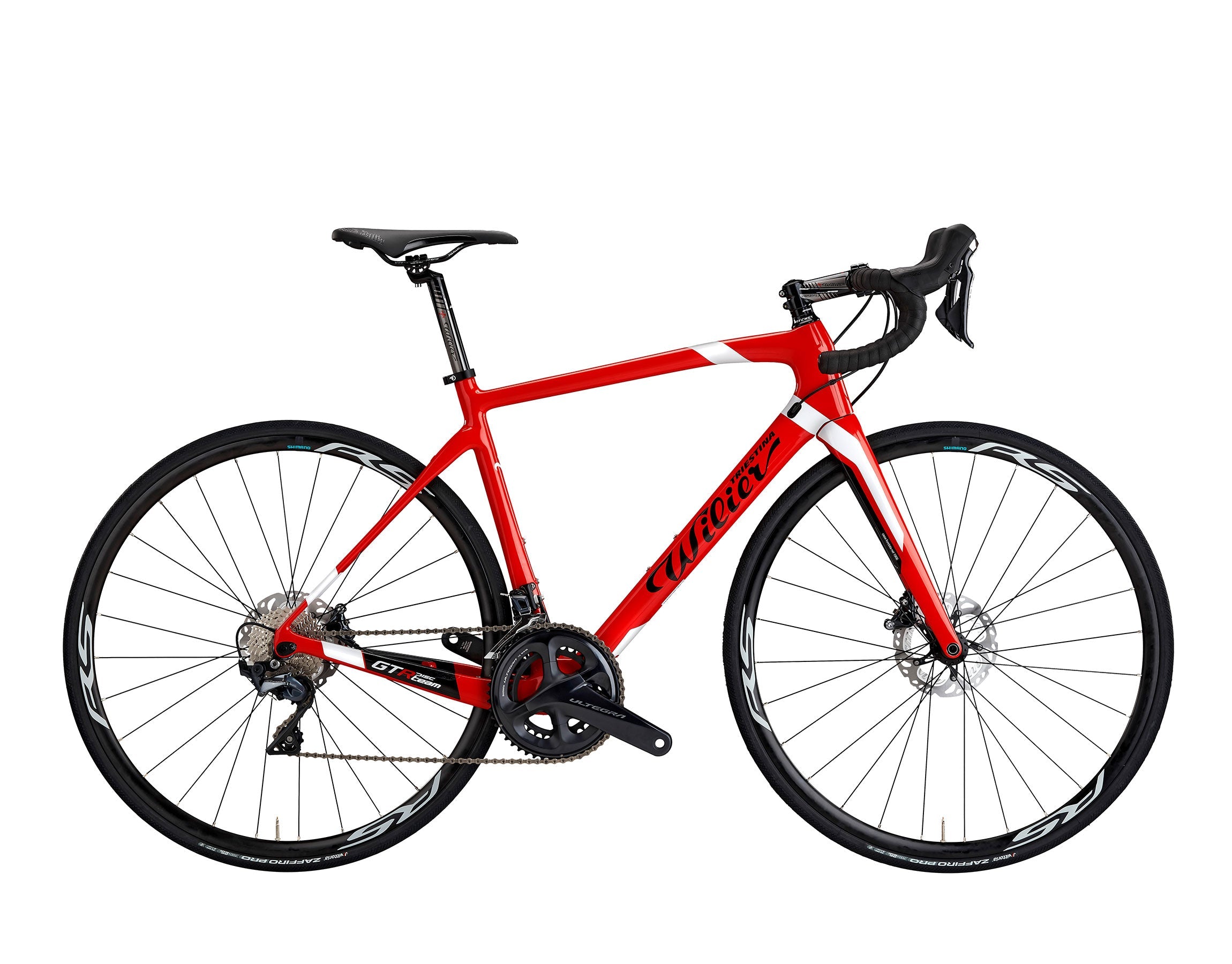 Wilier GTR Team 105 Disc (Red/White/Black Glossy) – Wilier premium cycling Bicycles in India from Cobbled Climbs