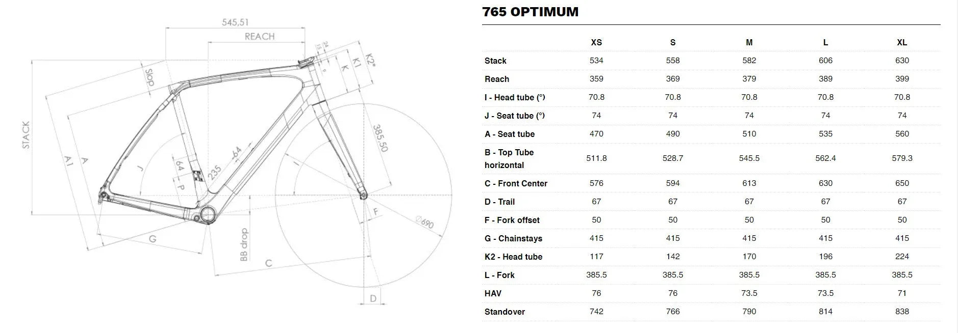 765 Optimum DISC Brake Frameset - Look - Cobbled Climbs