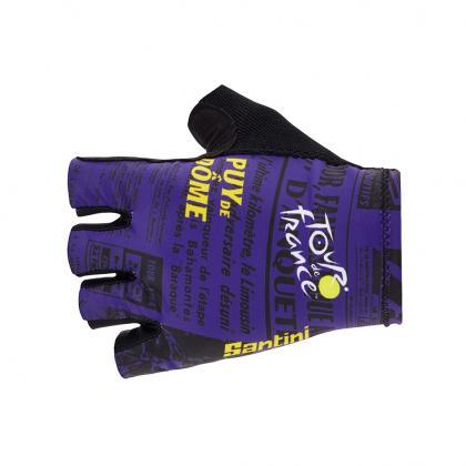 TOUR DE FRANCE PUY DE DOME UNISEX CYCLING GLOVES - Santini - Cobbled Climbs
