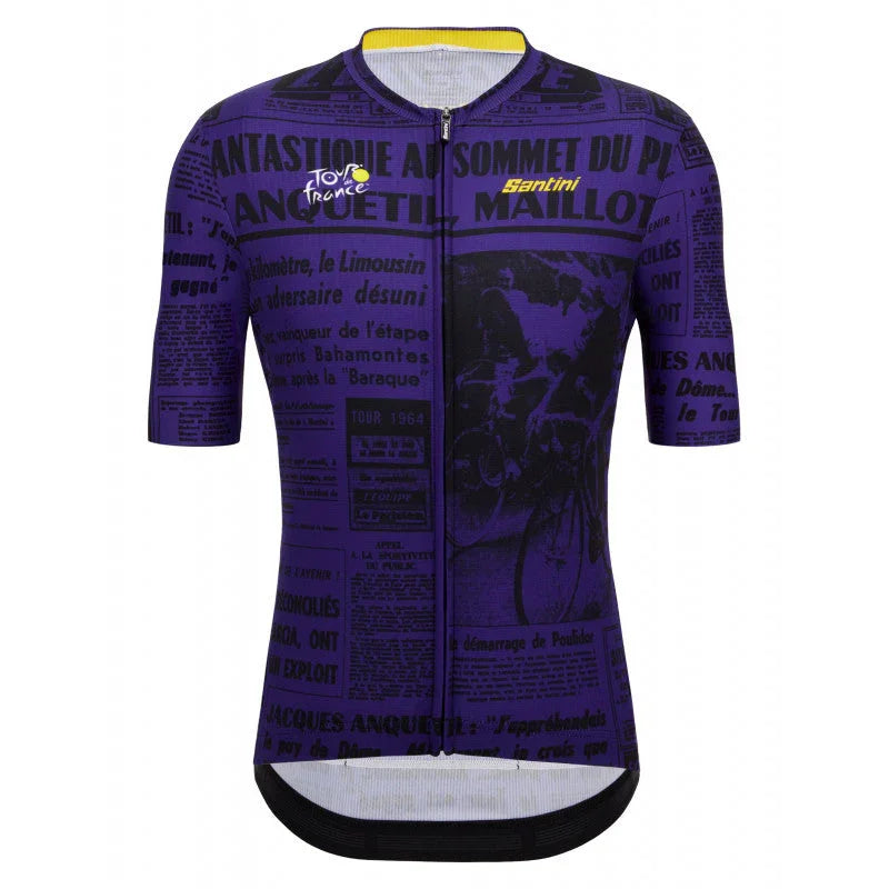 TOUR DE FRANCE PUY DE DOME MEN'S CYCLING JERSEY - Santini - Cobbled Climbs