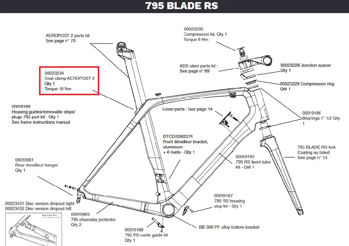 795 BLADE RS AEROPOST SEAT CLAMP - Look - Cobbled Climbs