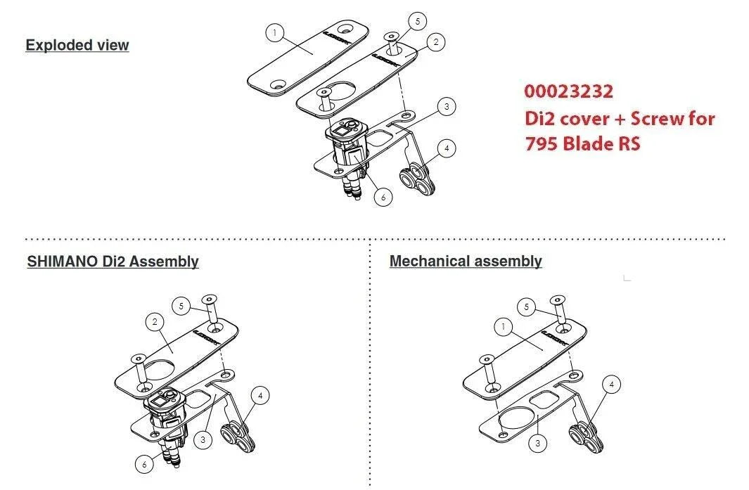 DI2 REPLACEMENT COVER + SCREW FOR 795 BLADE RS - Look - Cobbled Climbs