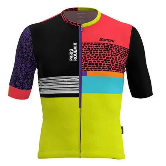 TDF Parigi Roubaix Mens Cycling Jersey - Santini - Cobbled Climbs
