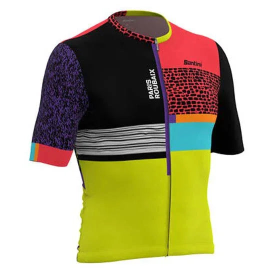 TDF Parigi Roubaix Mens Cycling Jersey - Santini - Cobbled Climbs