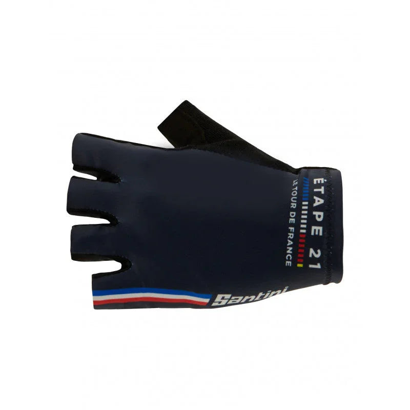 TOUR DE FRANCE TRIONFO MENS CYCLING GLOVES - Santini - Cobbled Climbs