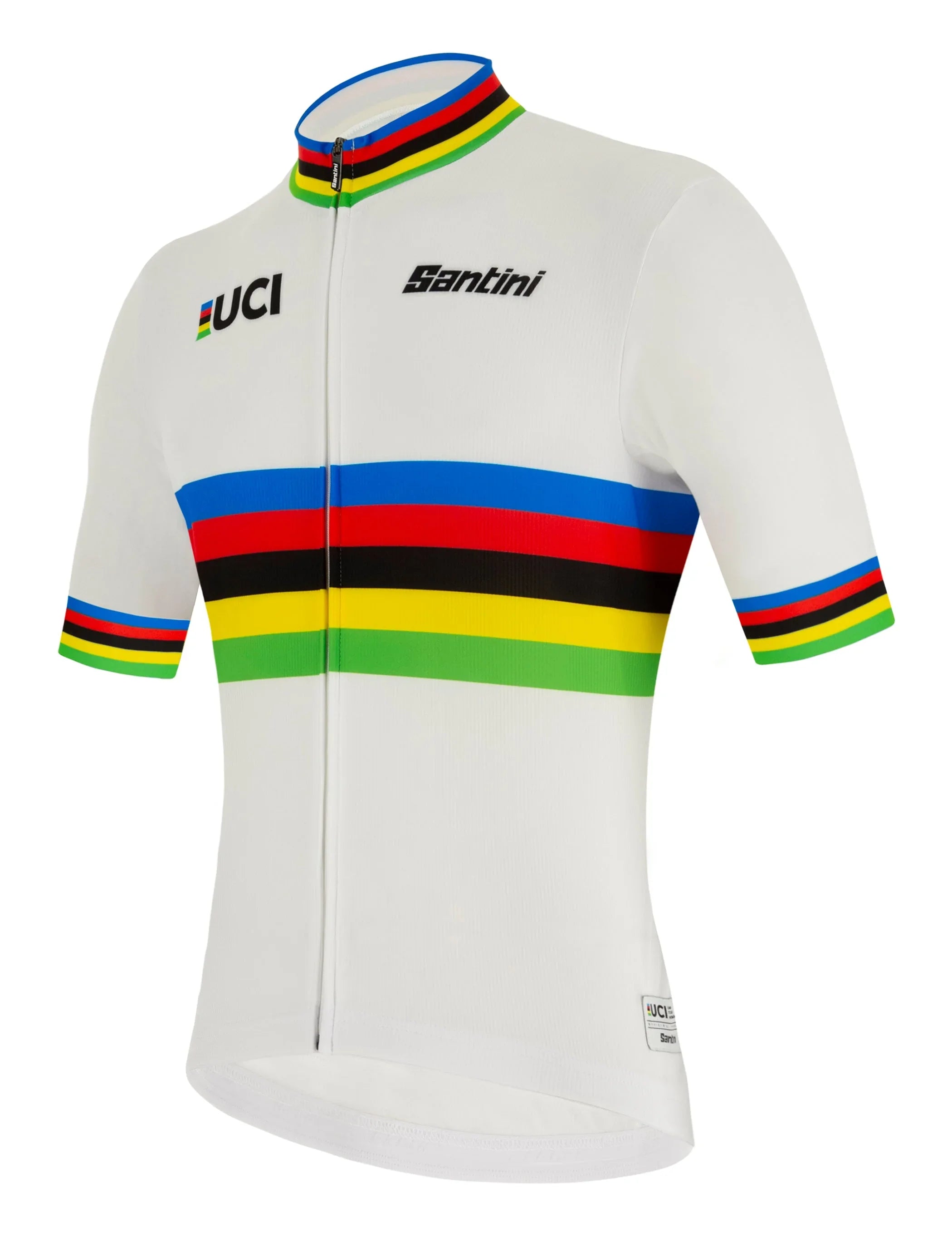 UCI World Champion Mens Cycling Jersey - Santini - Cobbled Climbs