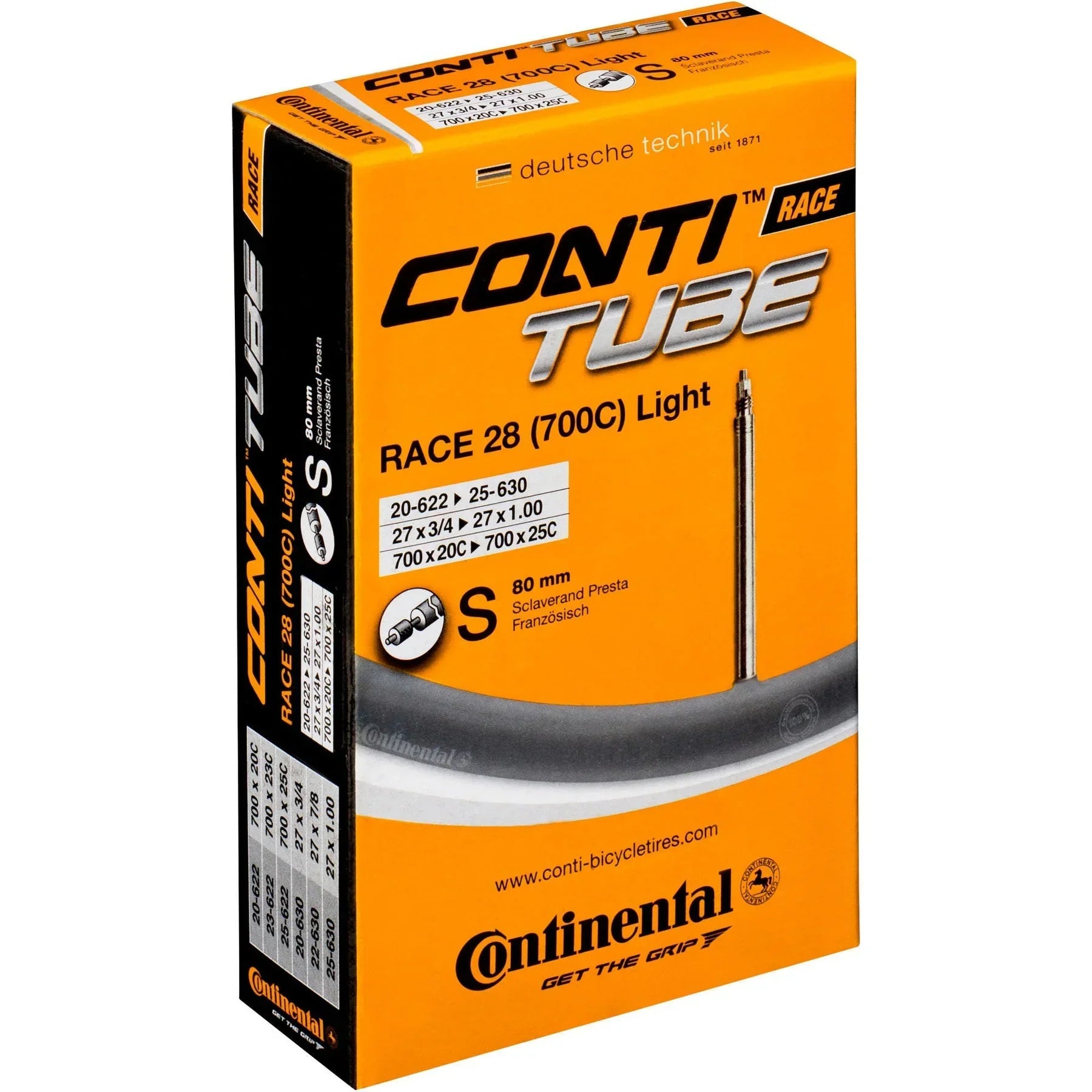 RACE 700X20-25C PRESTA TUBE - Continental - Cobbled Climbs