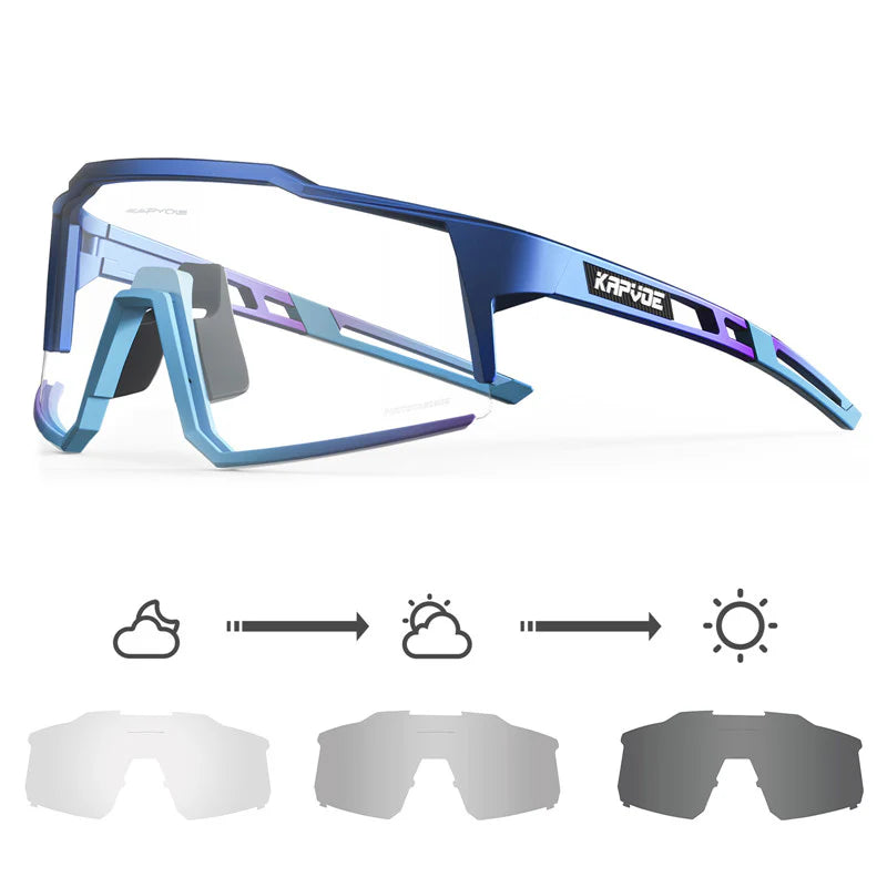 KE9022 PHOTOCHROMIC SUNGLASSES – KAPVOE premium cycling Sunglasses in India from Cobbled Climbs