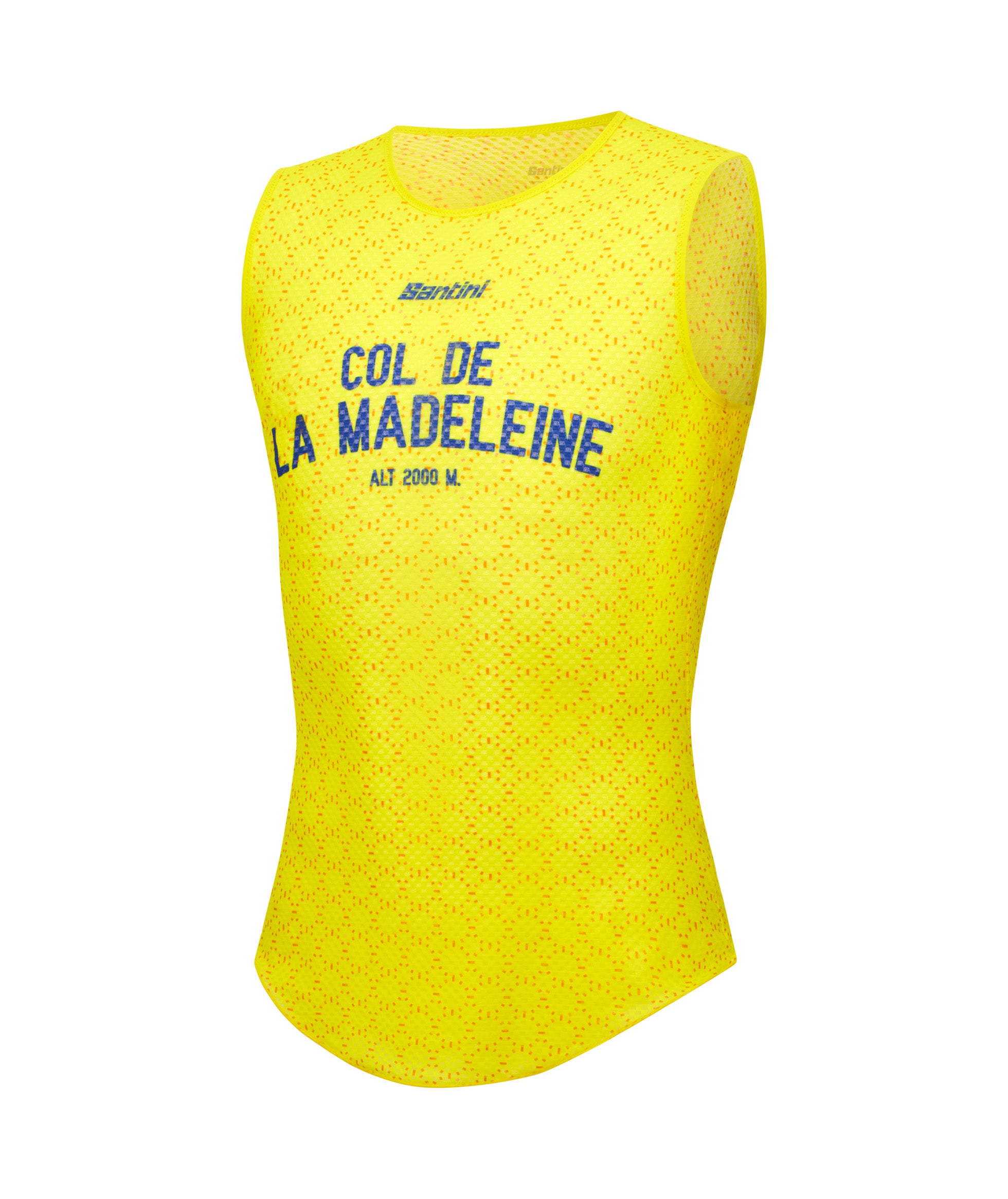 MAILLOT JAUNE COL DE LA MADELEINE BASELAYER – Santini premium cycling Base Layer in India from Cobbled Climbs