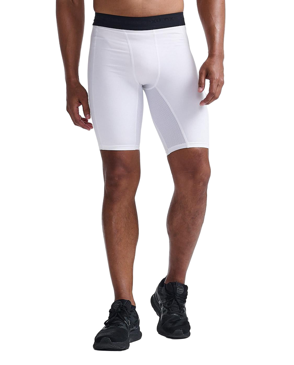 2XU Base Layer Compression Men's Cycling Shorts (White/White) - BUMSONTHESADDLE
