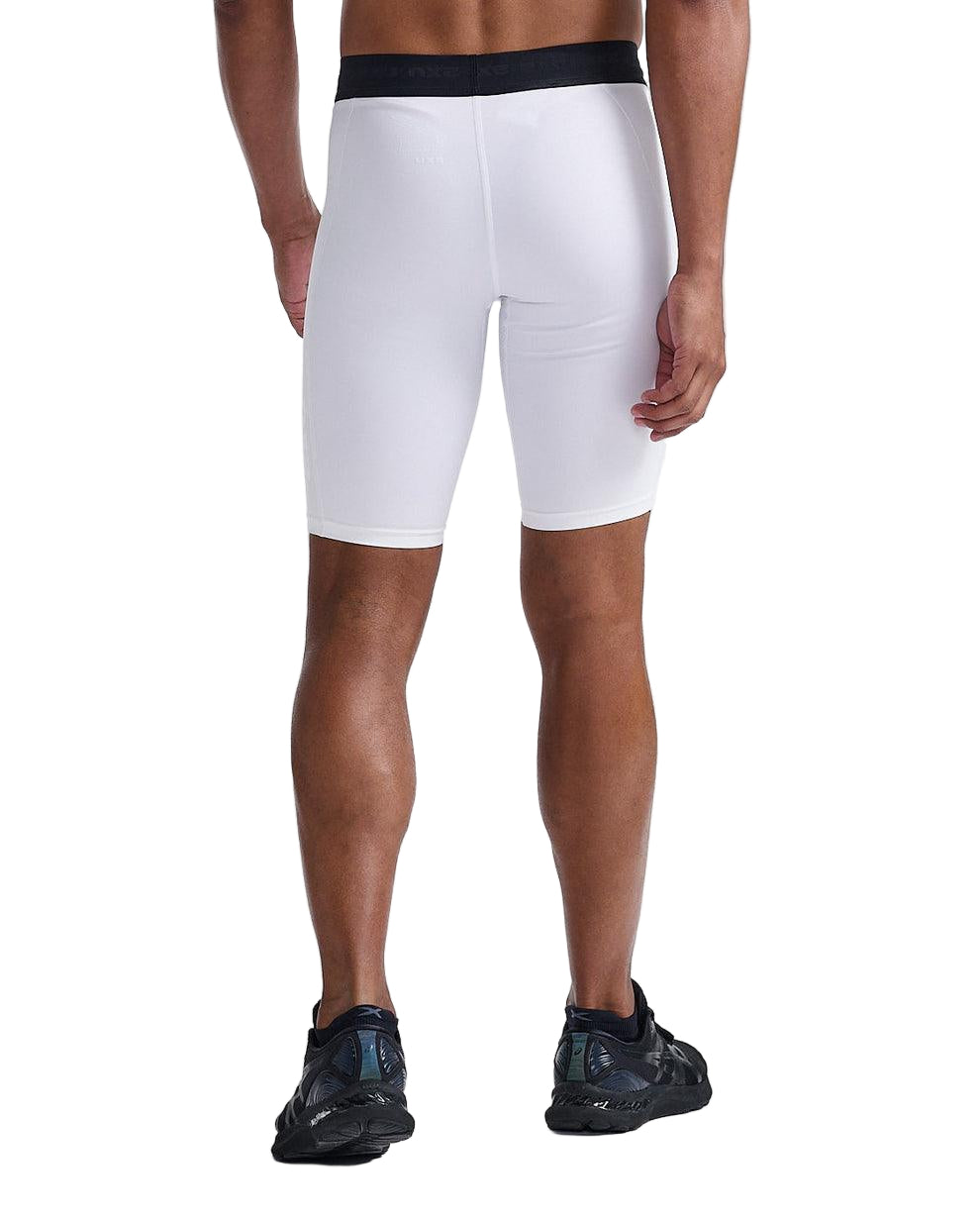 2XU Base Layer Compression Men's Cycling Shorts (White/White) - BUMSONTHESADDLE