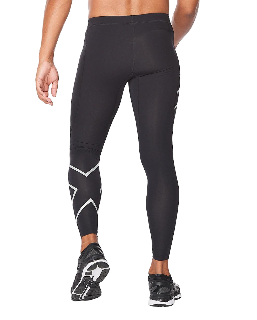 2XU Core Compression Men's Cycling Tights (Black/Silver) - BUMSONTHESADDLE