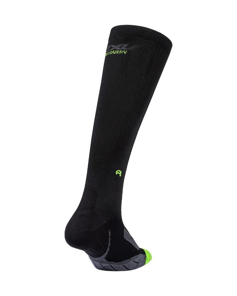 2XU Recovery Unisex Compression Socks (Black/Grey) - BUMSONTHESADDLE