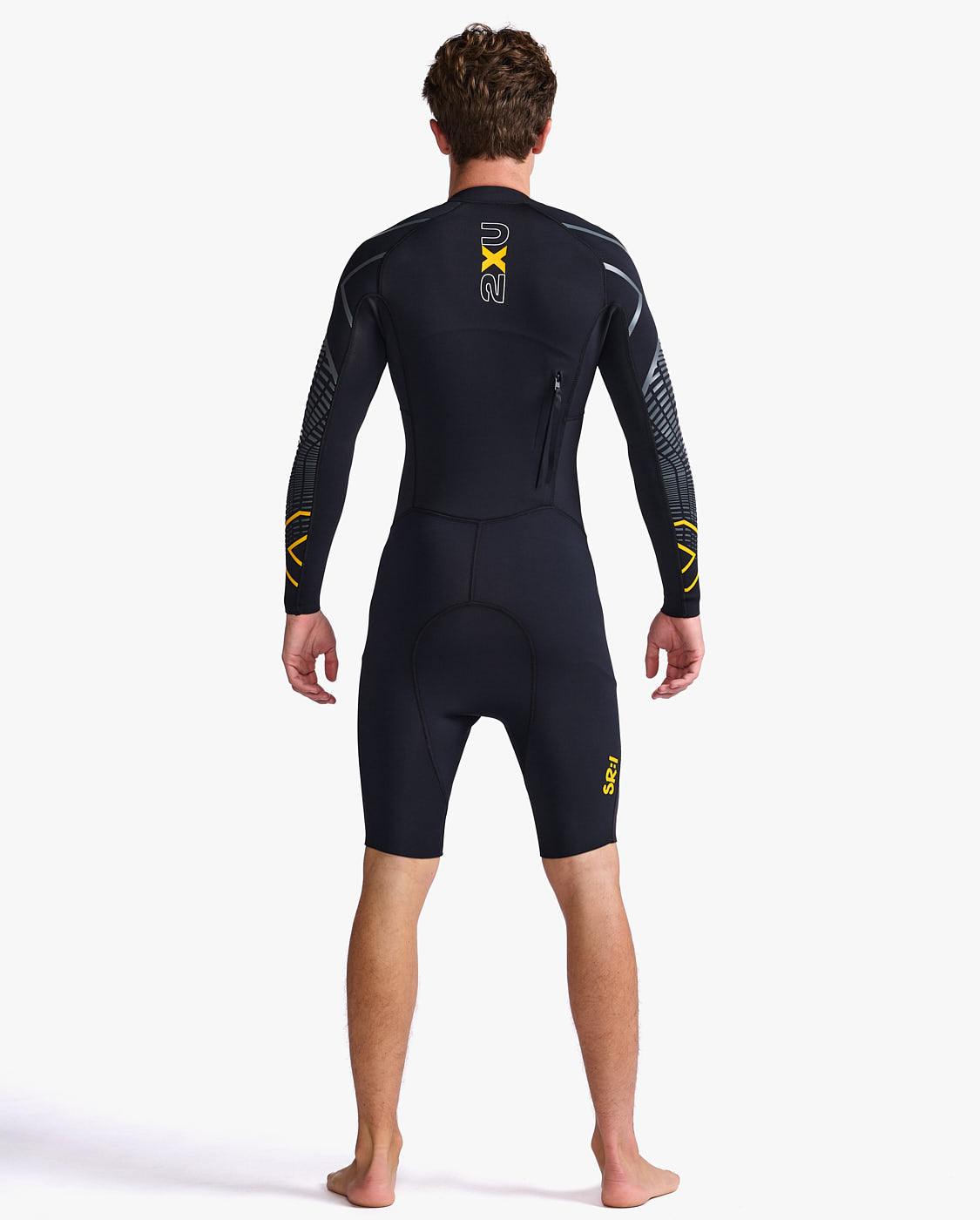 2XU Swimrun:1 Mens's Wetsuit (Black/Ambition) - BUMSONTHESADDLE