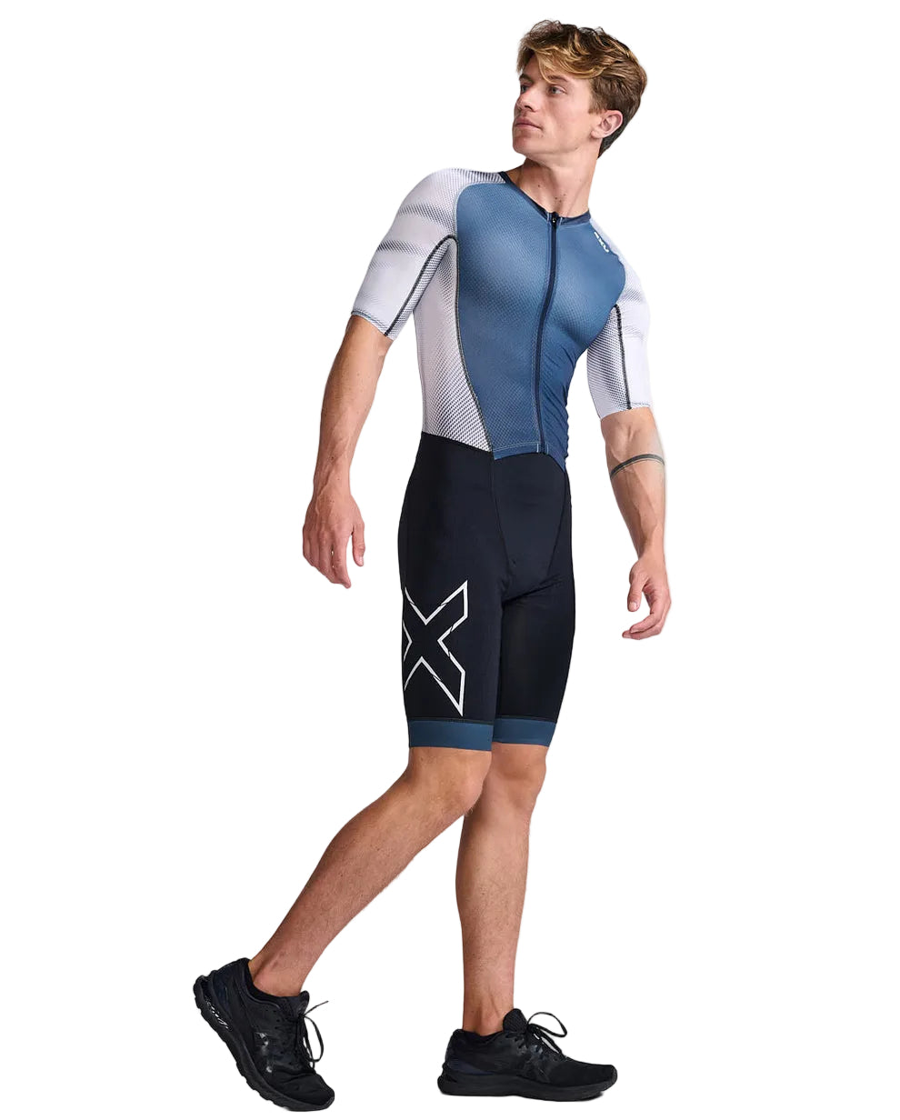 Light Speed Sleeved Trisuit - 2XU - Cobbled Climbs