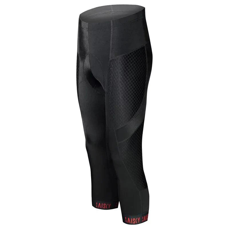 Baisky Endurance Cropped Men Cycling Tights (Windblown Black) - BUMSONTHESADDLE