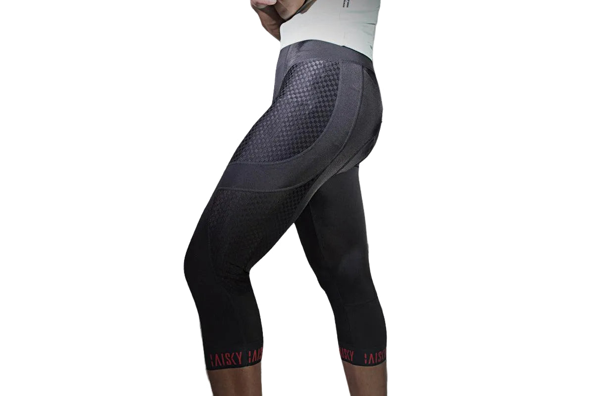 Baisky Endurance Cropped Men Cycling Tights (Windblown Black) - BUMSONTHESADDLE