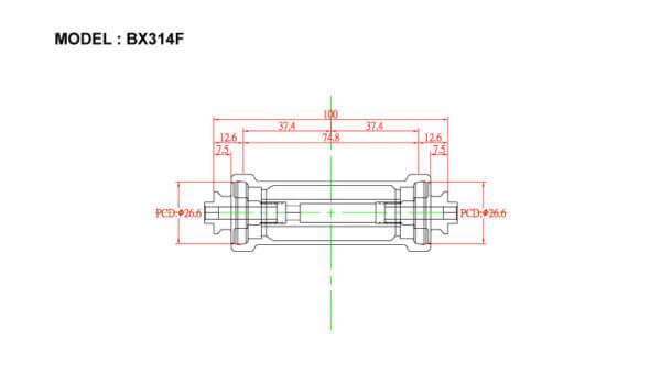 BX314F Rim Brake Front Hub - Bitex - Cobbled Climbs