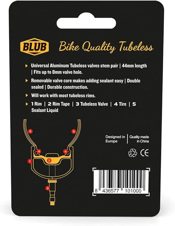 BLUB TUBELESS VALVES BRASS - Blub - Cobbled Climbs