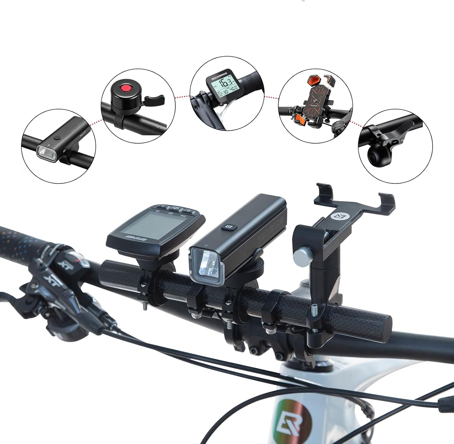 Bike Handlebar Double Clamp Extender