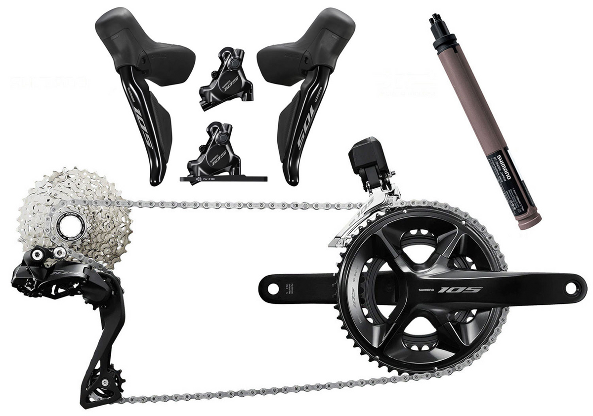 105 R7100 Di2 12 Speed 50-34T / 11-36T DISC Brake Groupset | Shimano | Cobbled Climbs