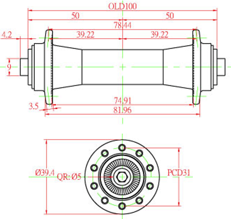 Road Race Rim Brake Front Hub | VelocityUSA | Cobbled Climbs – view 3