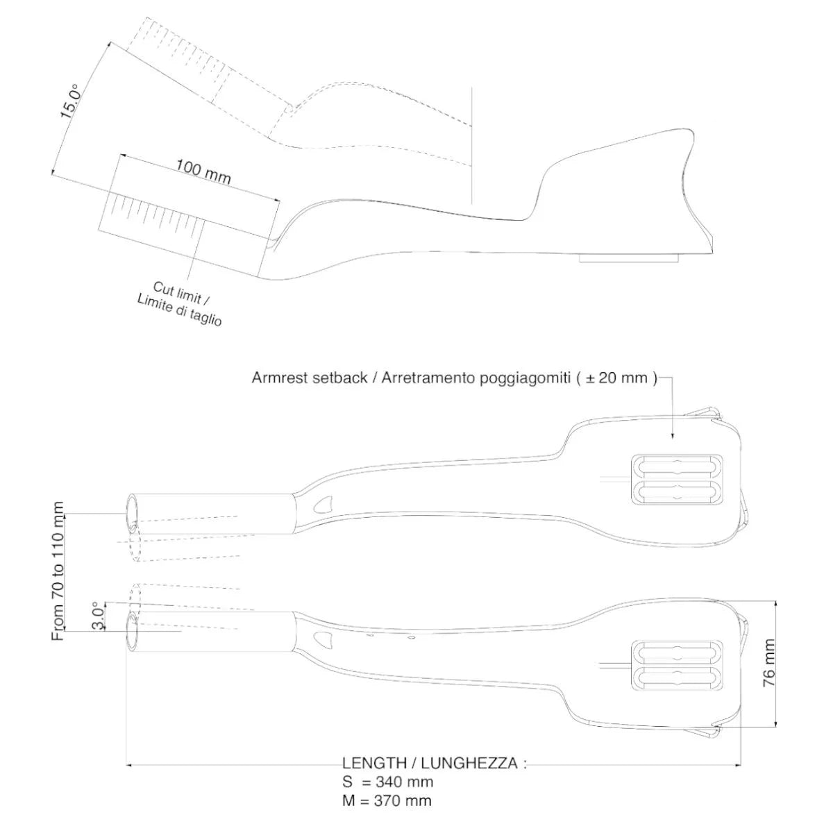 Jet Two Clip-On Carbon TT Extensions