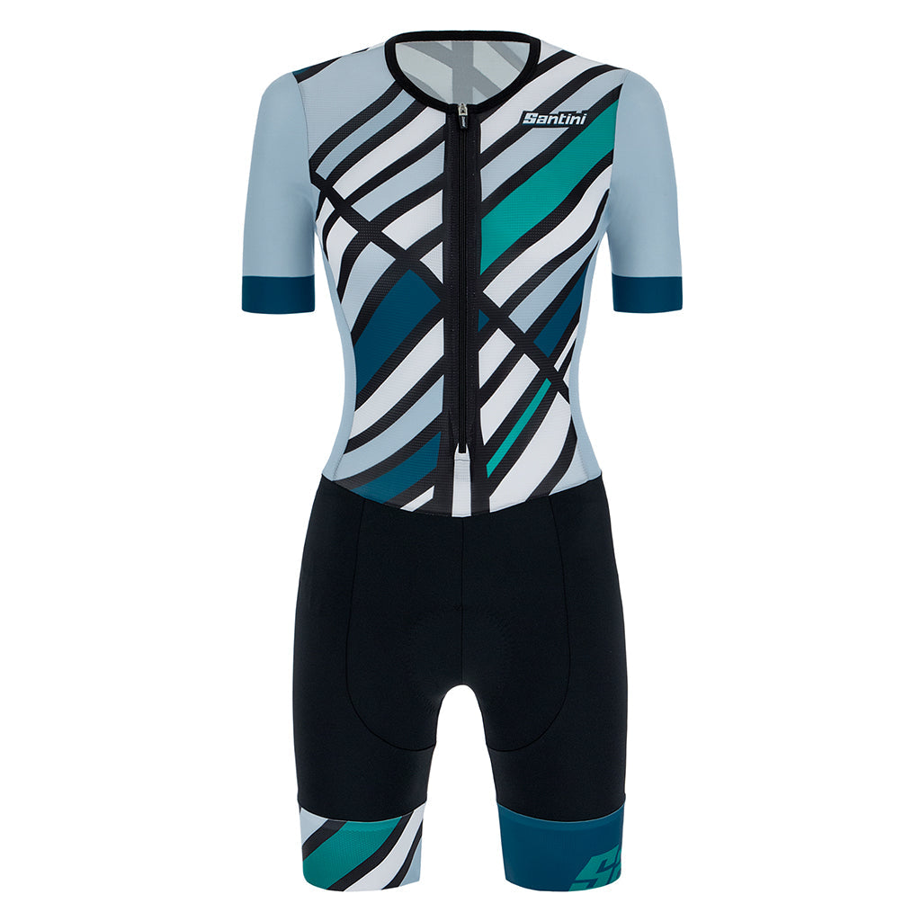 REDUX RAGGIO SHORT SLEEVE TRI SUIT – Santini premium cycling Tri Suits in India from Cobbled Climbs