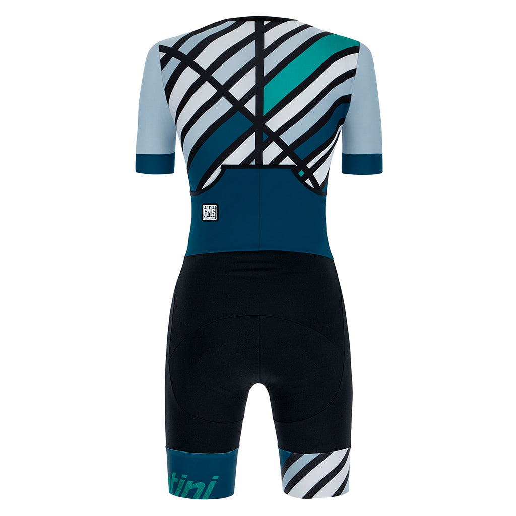 REDUX RAGGIO SHORT SLEEVE TRI SUIT – Santini premium cycling Tri Suits in India from Cobbled Climbs