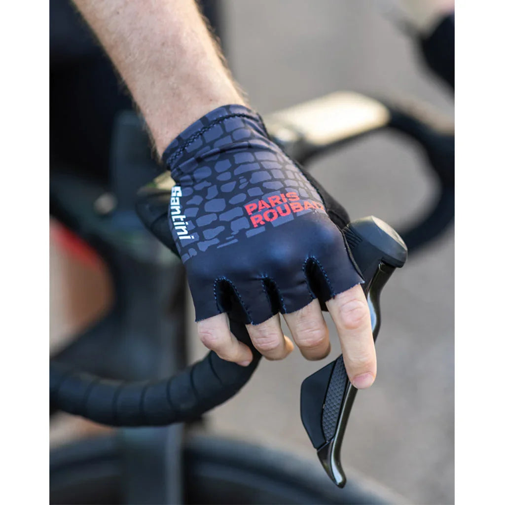 PARIS ROUBAIX UNISEX CYCLING GLOVES - Santini - Cobbled Climbs