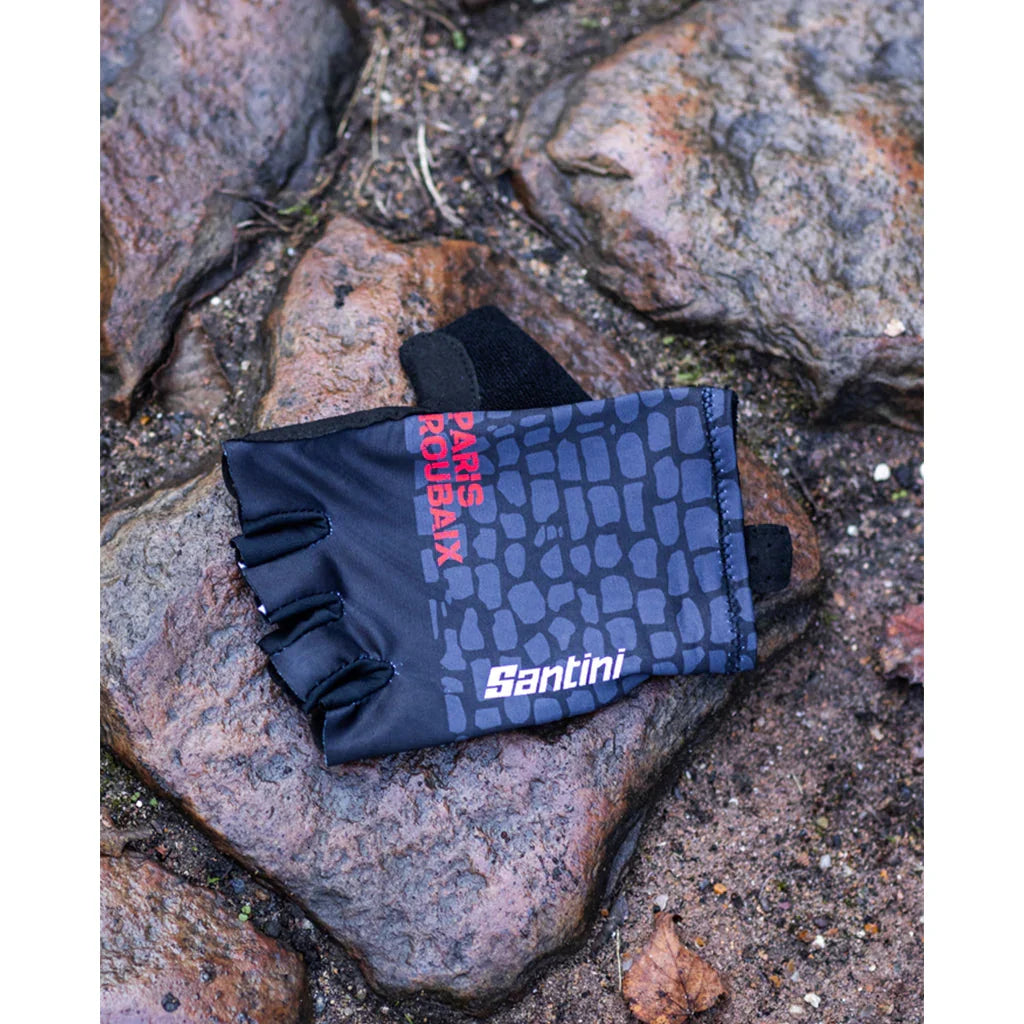 PARIS ROUBAIX UNISEX CYCLING GLOVES - Santini - Cobbled Climbs