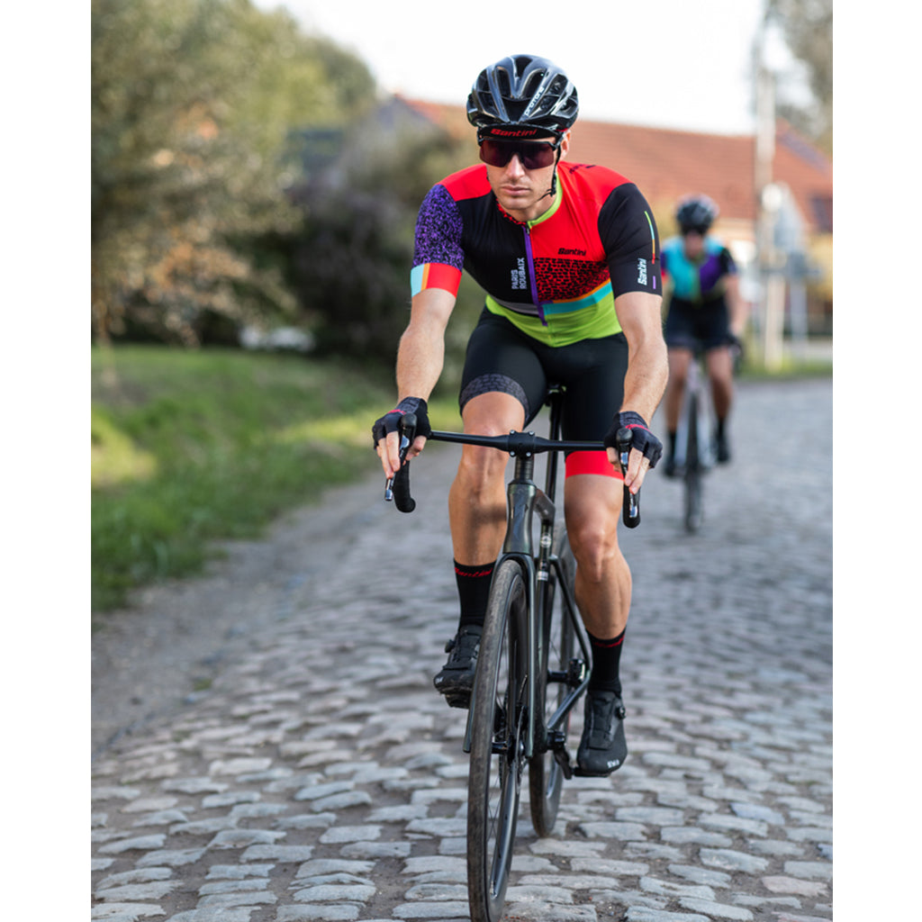 TDF PARIS ROUBAIX MENS CYCLING BIBSHORTS – Santini premium cycling Bib Shorts in India from Cobbled Climbs