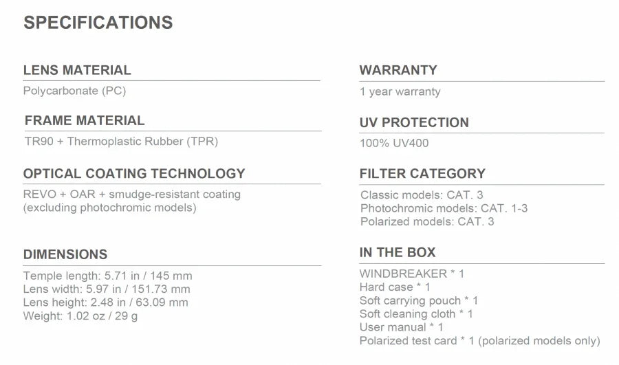 WINDBREAKER POLARIZED SPORT SUNGLASSES - Magicshine - Cobbled Climbs