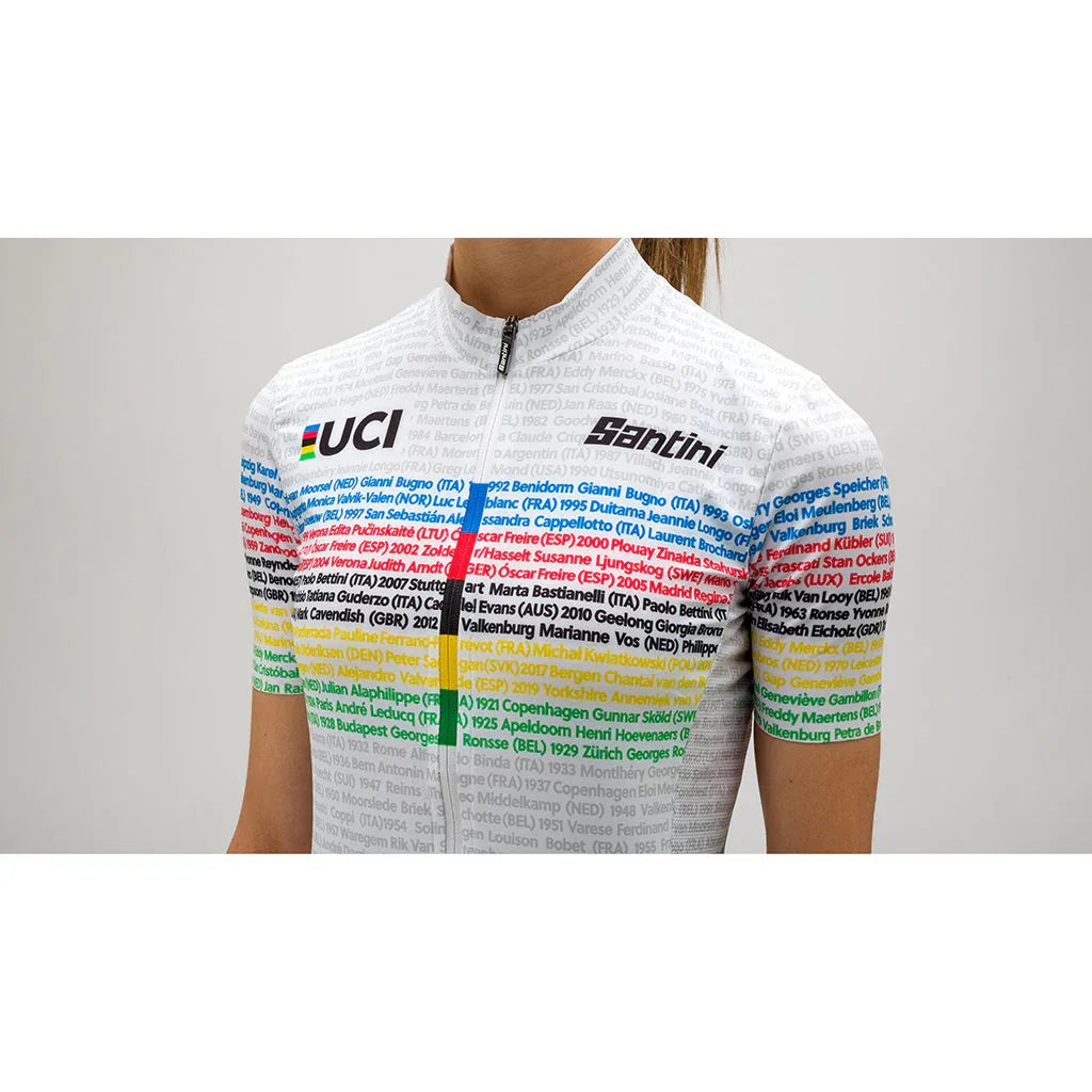 UCI ROAD 100 CHAMPIONS WOMENS CYCLING JERSEY - Santini - Cobbled Climbs