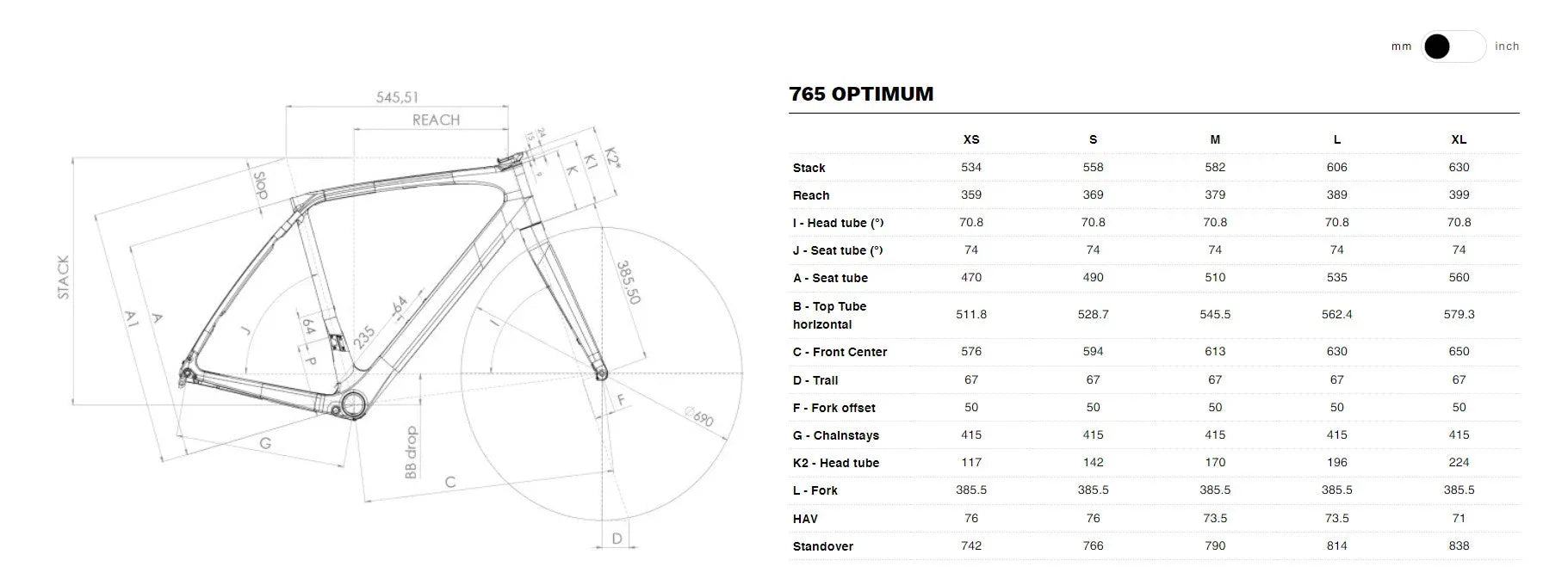 765 Optimum 2 DISC Brake Framekit - Look - Cobbled Climbs