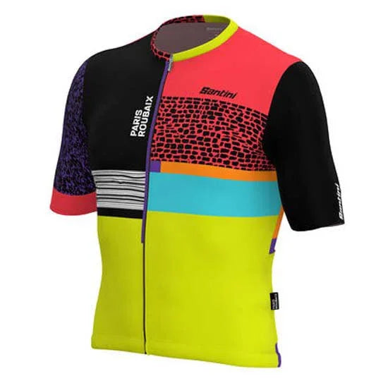TDF Parigi Roubaix Mens Cycling Jersey - Santini - Cobbled Climbs