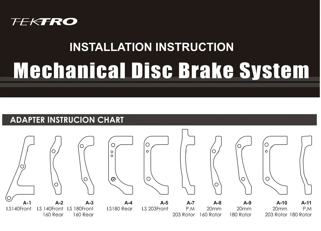 REAR I.S ADAPTER - IO W/ MOUNT BOLTS - Tektro - Cobbled Climbs